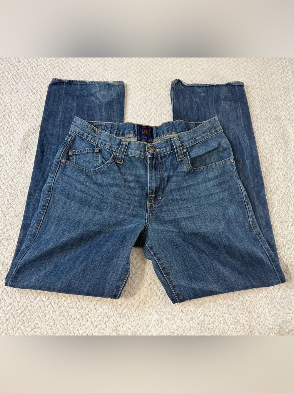Rock & Republic Men's Verve Straight Leg Blue Jeans 34x32